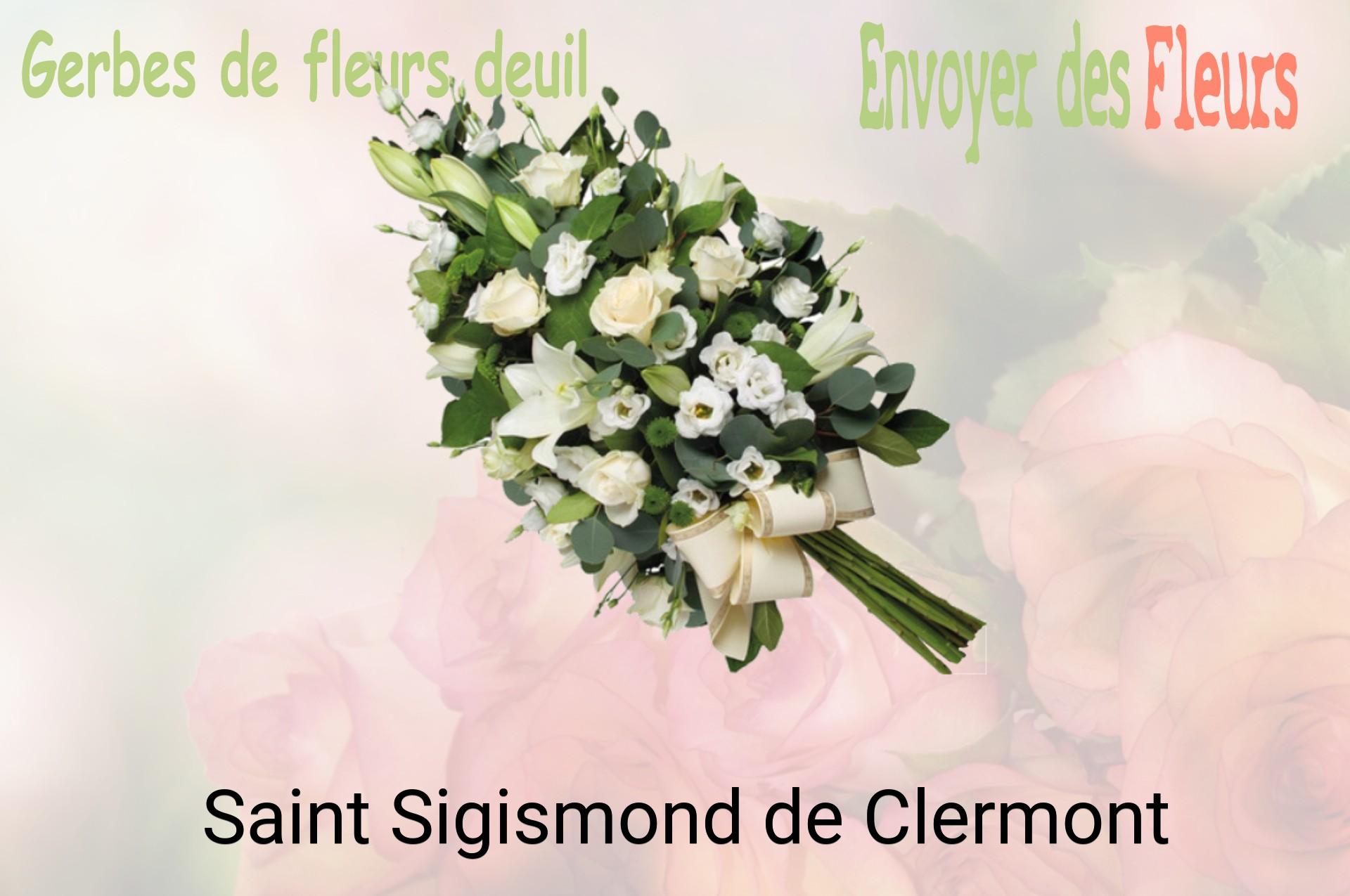 Gerbe de fleurs de deuil livrée à Saint-Sigismond-de-Clermont